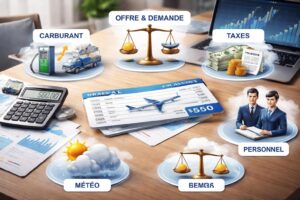 découvrez comment le prix d’un billet d’avion est déterminé en fonction de divers facteurs tels que la demande, la saison, la compagnie aérienne et les frais additionnels.