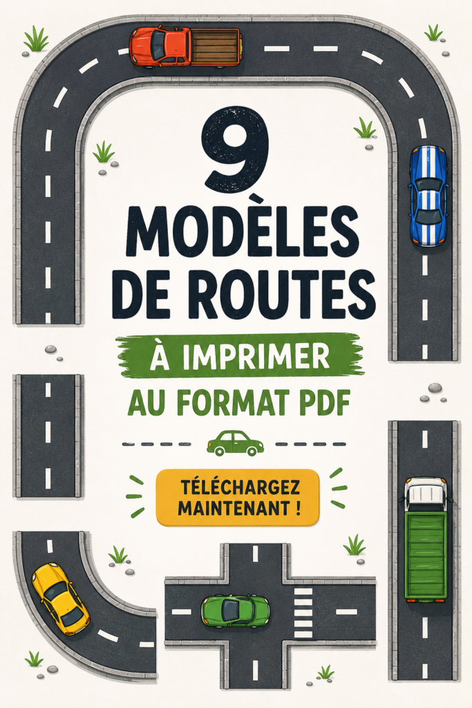 Image de pages de routes à colorier pour enfants à imprimer