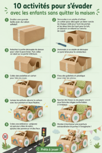 Enfants s'amusant avec des activités créatives à la maison