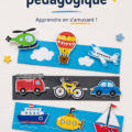 Une enfant s'amusant avec des activités éducatives colorées.