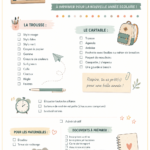 Checklist imprimable pour la rentrée scolaire avec fournitures et conseils