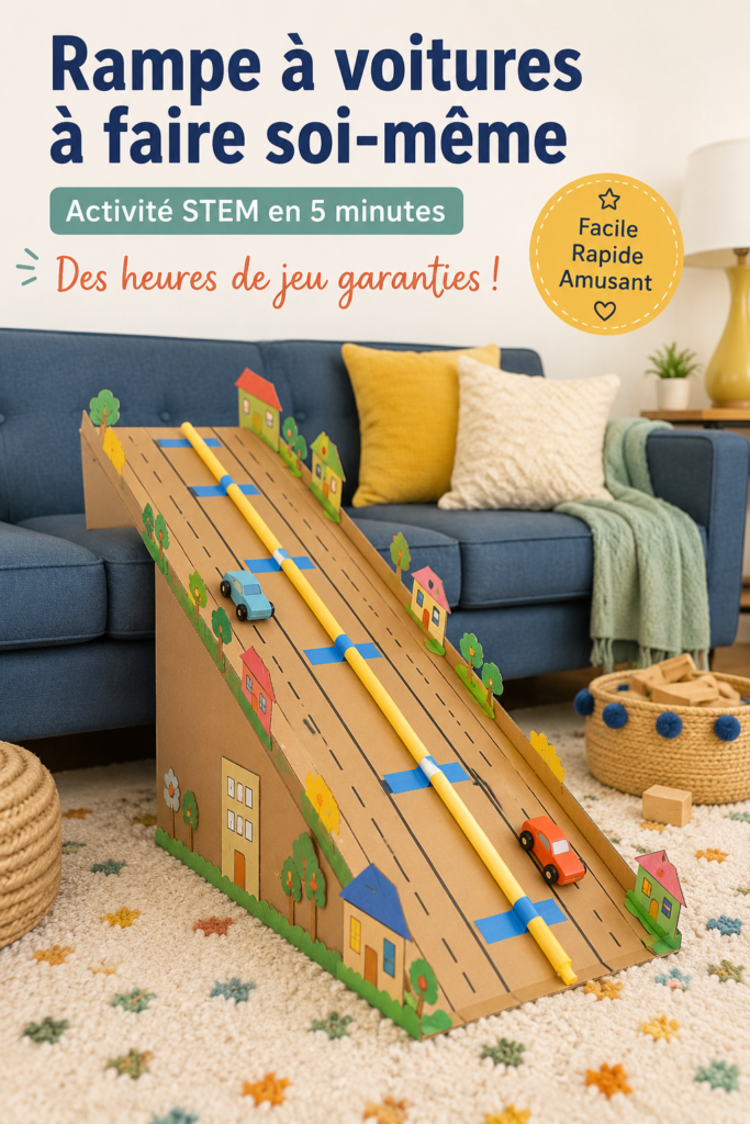 Étape de création d'une rampe de voiture DIY avec des matériaux recyclés