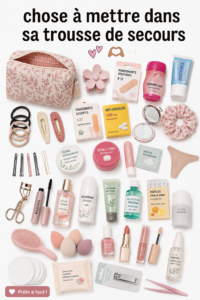 Une trousse de secours avec des fournitures médicales essentielles