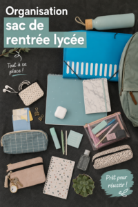 Un sac de rentrée bien organisé avec des fournitures scolaires colorées