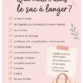 Sac à langer rempli d'objets essentiels pour sortir avec bébé.