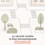 Femme conduisant prudemment tout en respectant les règles de sécurité routière.