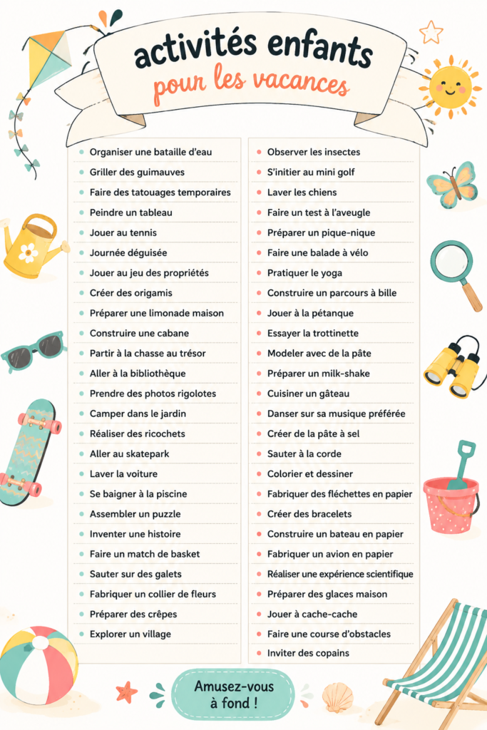 Un groupe d'enfants amusés en train de réaliser une activité manuelle créative pendant les vacances.