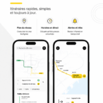 Capture d'écran de l'application de métro de Barcelone avec un plan de la ville.