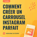 Un collage de différents carrousels Instagram bien conçus, illustrant des images et textes attractifs.