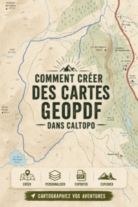 Capture d'écran de l'interface de Caltopo montrant la création de cartes GeoPDF.