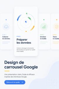 Capture d'écran d'un carrousel Google bien conçu, illustrant des exemples créatifs.