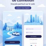 Exemple d'une page de connexion moderne et épurée.