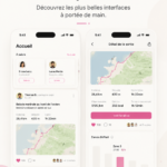 Un écran de smartphone montrant un magnifique design mobile contemporain.