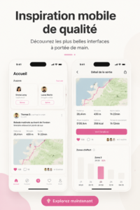 Un écran de smartphone montrant un magnifique design mobile contemporain.