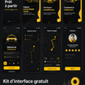 Kit UI gratuit pour application de réservation de taxi