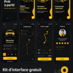 Kit UI gratuit pour application de réservation de taxi