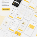 Un aperçu d'une application de taxi avec un design moderne et engageant.