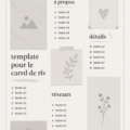 Capture d'écran d'un modèle Carrd élégant pour projets créatifs