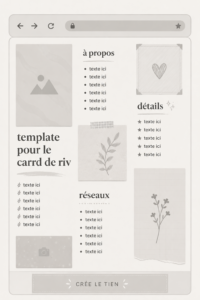 Capture d'écran d'un modèle Carrd élégant pour projets créatifs