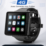 Montre 4G moderne sur un poignet féminin, illustrant style et technologie