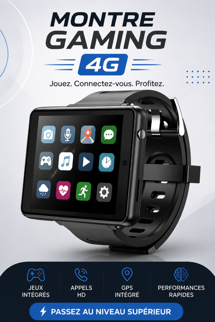 Montre 4G moderne sur un poignet féminin, illustrant style et technologie