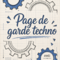 Exemple de page de garde technologie moderne et stylée.