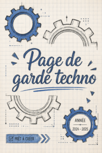 Exemple de page de garde technologie moderne et stylée.
