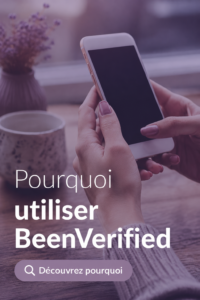Capture d'écran de l'interface de BeenVerified montrant les options de recherche.