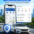 Capture d'écran d'une application de GPS affichant un itinéraire sur un smartphone.