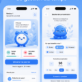 Illustration d'une interface utilisateur moderne pour une application de gestion du temps