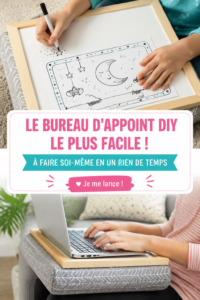 Bureau portable DIY fabriqué avec des matériaux simples pour le télétravail