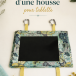 Housse de tablette faite main avec un tissu coloré et tendance