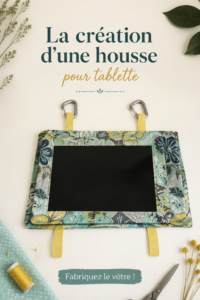 Housse de tablette faite main avec un tissu coloré et tendance