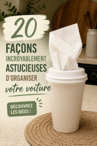 Voiture familiale organisée avec des accessoires pratiques
