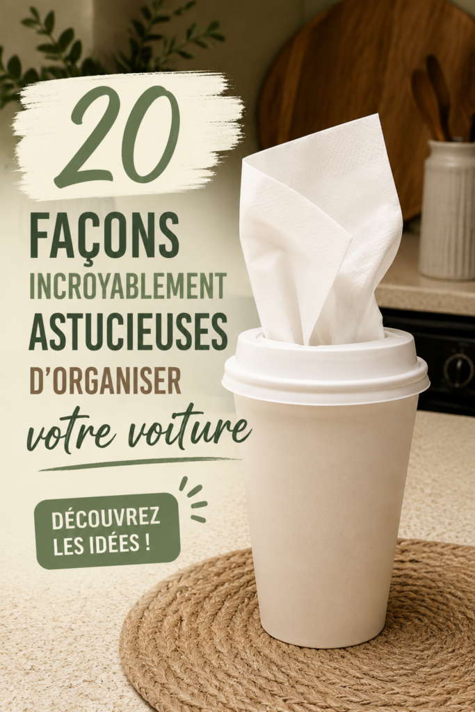 Voiture familiale organisée avec des accessoires pratiques