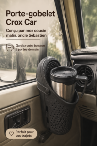 Porte-gobelet assorti à des Crocs colorés, idéal pour les femmes actives.