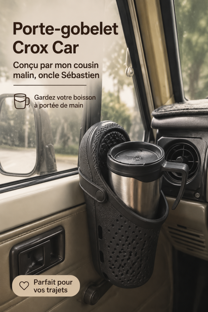 Porte-gobelet assorti à des Crocs colorés, idéal pour les femmes actives.