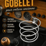 Porte-gobelet adapté aux voitures anciennes, design vintage et pratique.