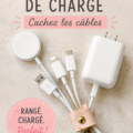 Station de charge moderne avec câbles cachés dans un intérieur élégant.