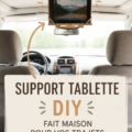 Un support tablette DIY en bois sur une table moderne