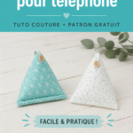 Un support pour téléphone en tissu élégant et pratique sur une table