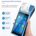 Terminal de paiement Tomshine sur une table avec des accessoires de bureau