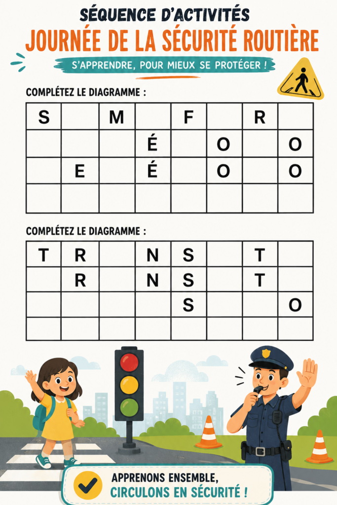 Enfants jouant à apprendre la sécurité routière avec des panneaux de signalisation