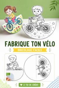 Un enfant souriant travaillant sur un projet de bricolage en forme de vélo