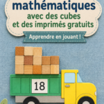 Un enfant jouant avec des cubes colorés pour des activités mathématiques ludiques.