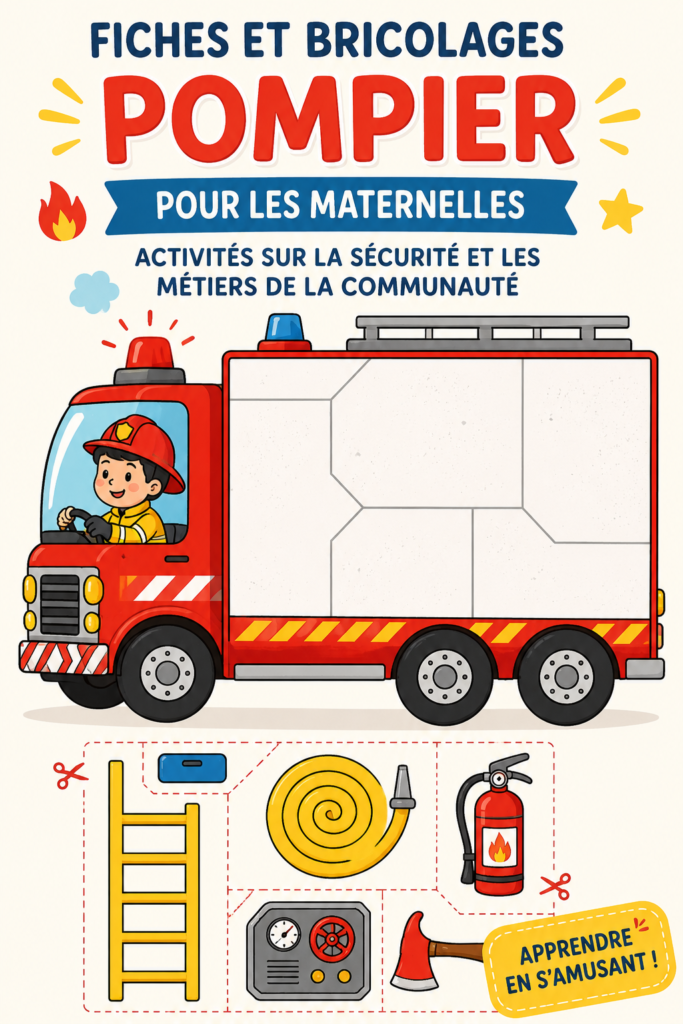 Enfants s'amusant avec des activités sur le thème des pompiers, montrant créativité et joie.