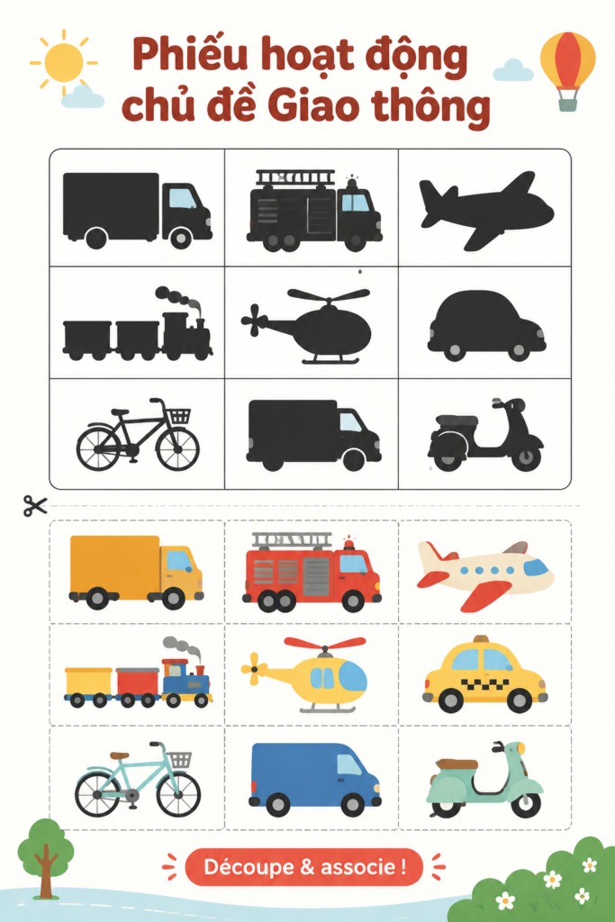 Enfant jouant avec des jouets de transport et des accessoires éducatifs.