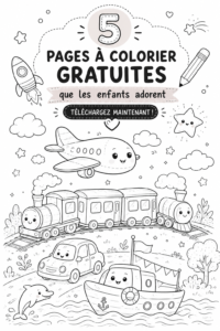 Un enfant coloriant un dessin imprimé pendant un voyage en voiture.