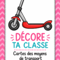 Une voiture décorée avec des accessoires colorés pour enfants