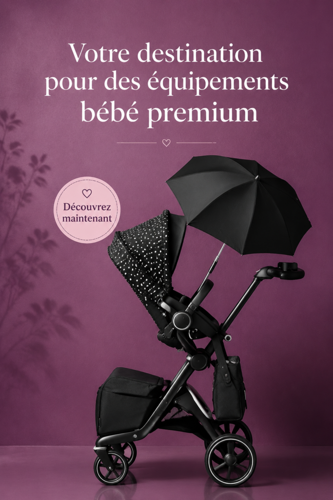 Équipements de transport pour bébé dans une voiture familiale.